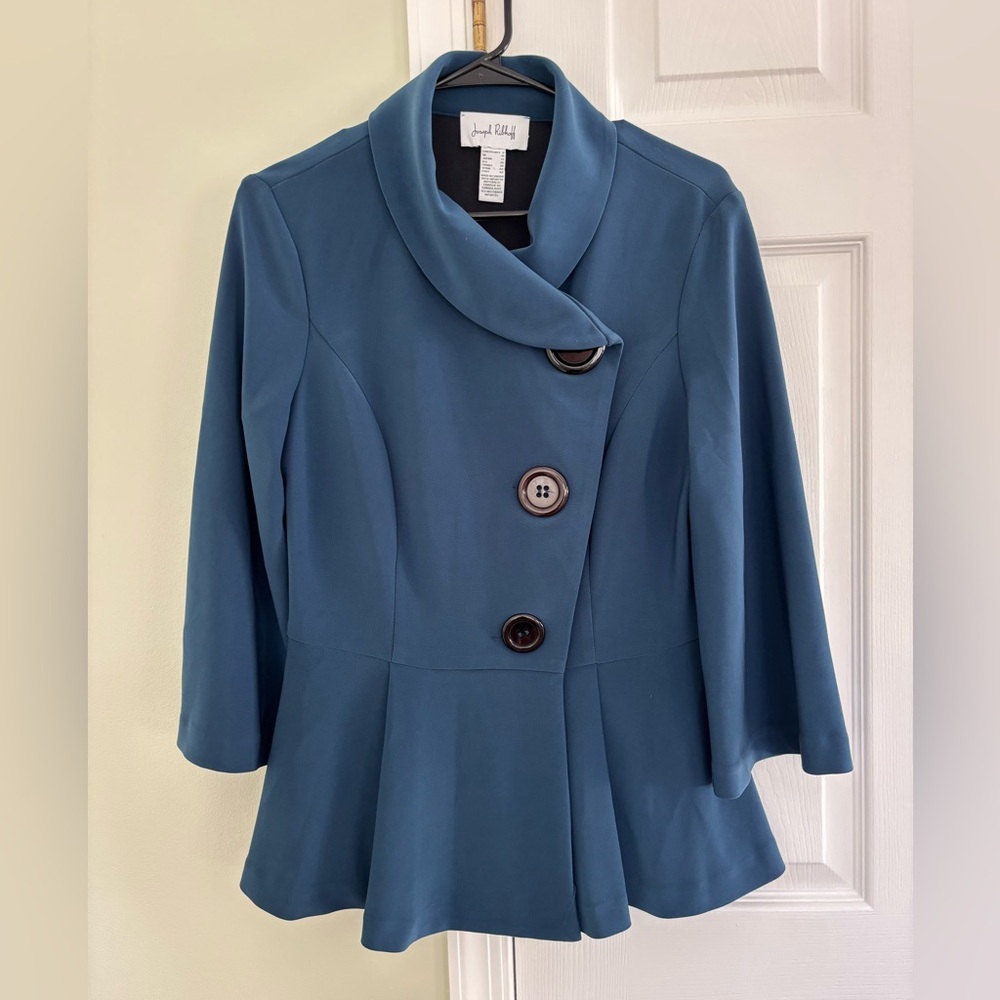 Joseph Ribkoff Teal PeplumJacket